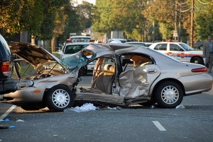 Uninsured car crash accident